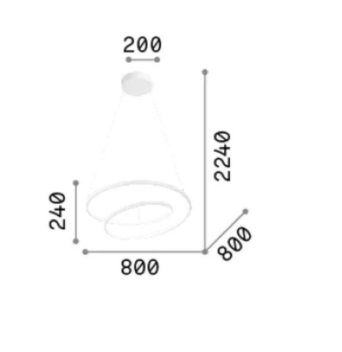 Ideal Lux OZ SP D80 Finish. - Picture 4 of 6