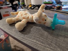 WubbaNub Infant Pacifier Attached Giraffe Baby Lovey Original 0-6 Months