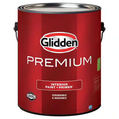 Glidden Premium 1 Gal Pure White Base 1 Flat Interior Paint Gln9011N 01