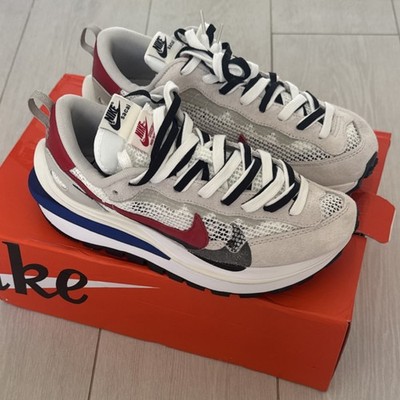 Nike Vaporwaffle Sacai White Red Mesh Suede Men's Running Shoes US 9 CV1363-100