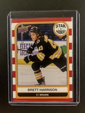 2023-24 Upper Deck AHL Star Rookies Red Stripes 1/76 Brett Harrison #137 Bruins