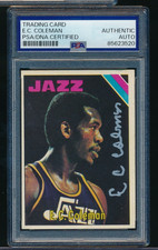 1975-76 Topps #163 E.C. Coleman signed autograph PSA/DNA crisp silver sharpie 02