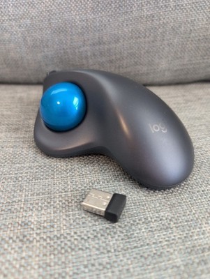 Logitech M570 Wireless Trackball Mouse W/ USB Receiver Dongle TESTED