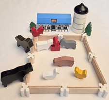 Brio ANIMAL FARM 1980's Vintage Brio Wooden Set Train Railway Sweden