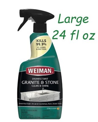 Weiman Disinfectant Granite & Stone Clean & Shine Spray 24 oz 710mL Citrus Scent