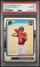 PSA 10 2024 Panini Donruss Optic Jayden Daniels Holo Silver Prizm Rookie RC #248