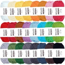 24 Pcs Crochet Yarn for Beginners 2100 Yards Cotton for Crocheting and Knitti...