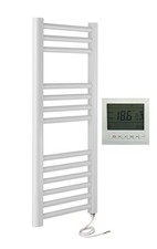  Electric White Towel Rails with 7 Day Timer/Thermostat