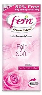 Fem Fairness Naturals Haarentfernungscreme Helle und weiche trockene Haut 40g