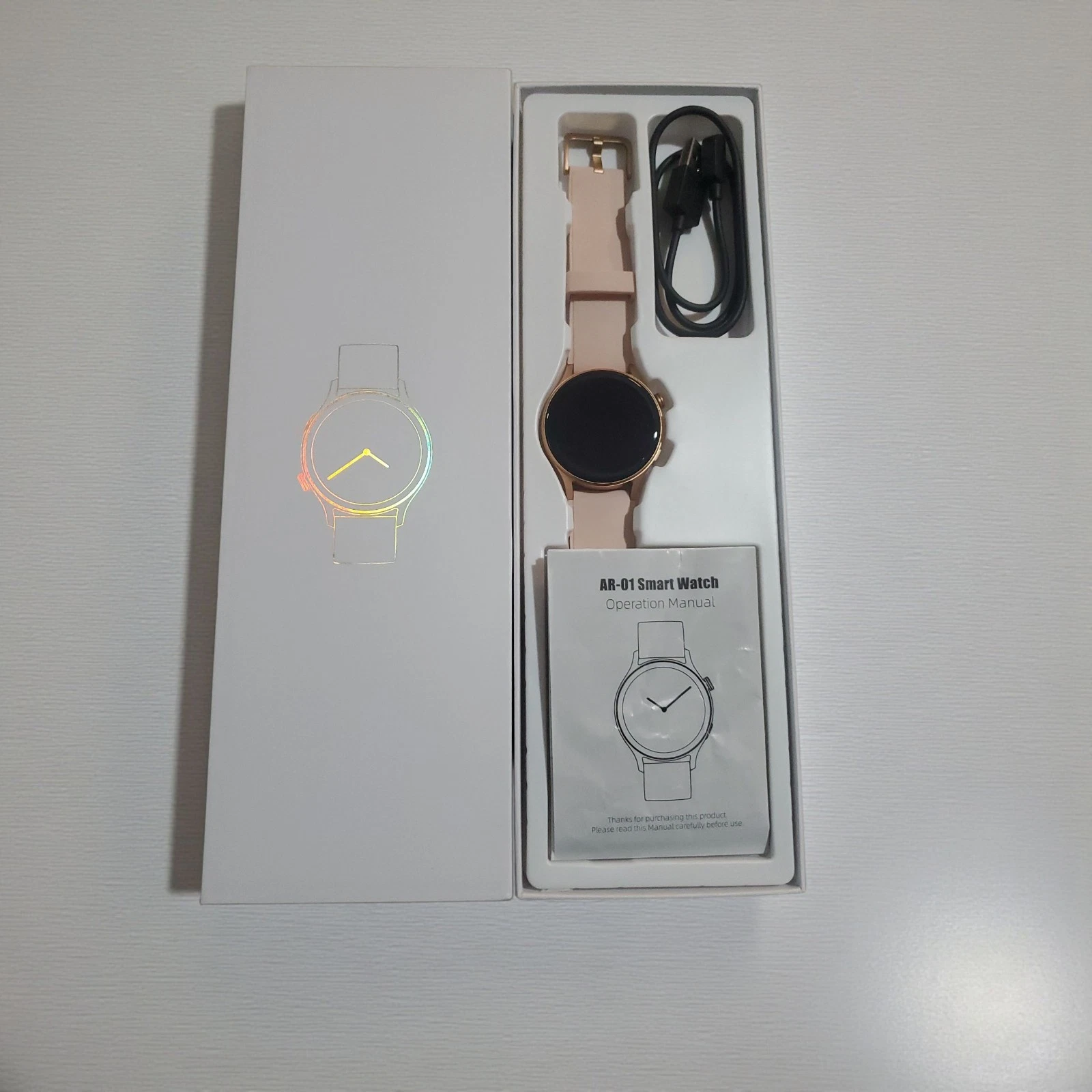 Smart Watch for Women, AMOLED Ultra-Clear Screen S/M/L Rose Gold Rose Gold