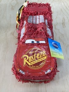 HTF version Cars Pinata ~19” Long LIGHTNING McQUEEN Rust-Eze New With Tag FLAWS