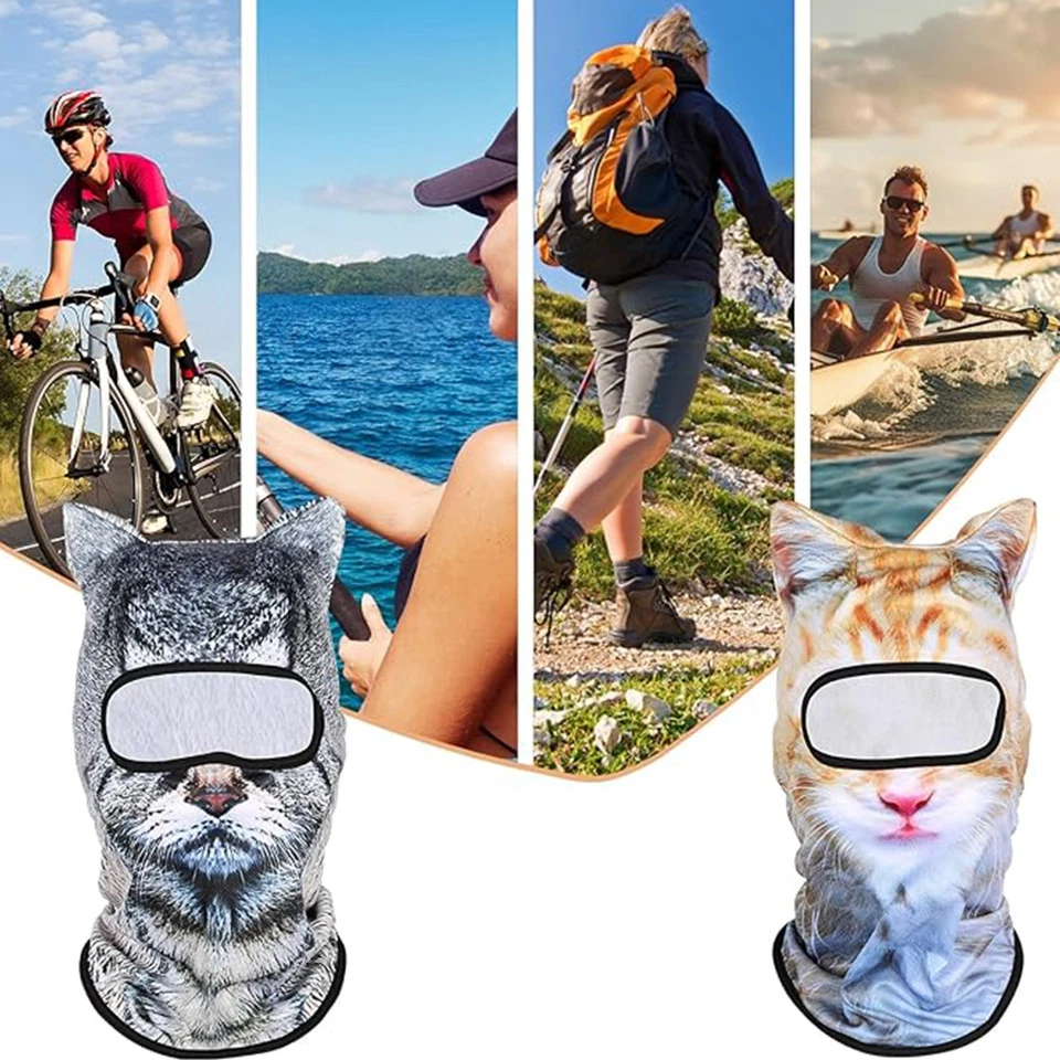 3PACK 3D Cat Ski Sheisty Face Mask with Ears, Suitable for Music Festivals,Raves - Image 2 of 4