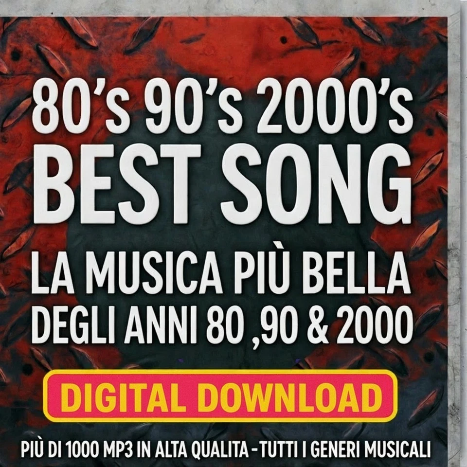 80's 90's 2000's BEST SONG 10 GIGA di Musica che ha fatto la storia +1000 MP3 HQ