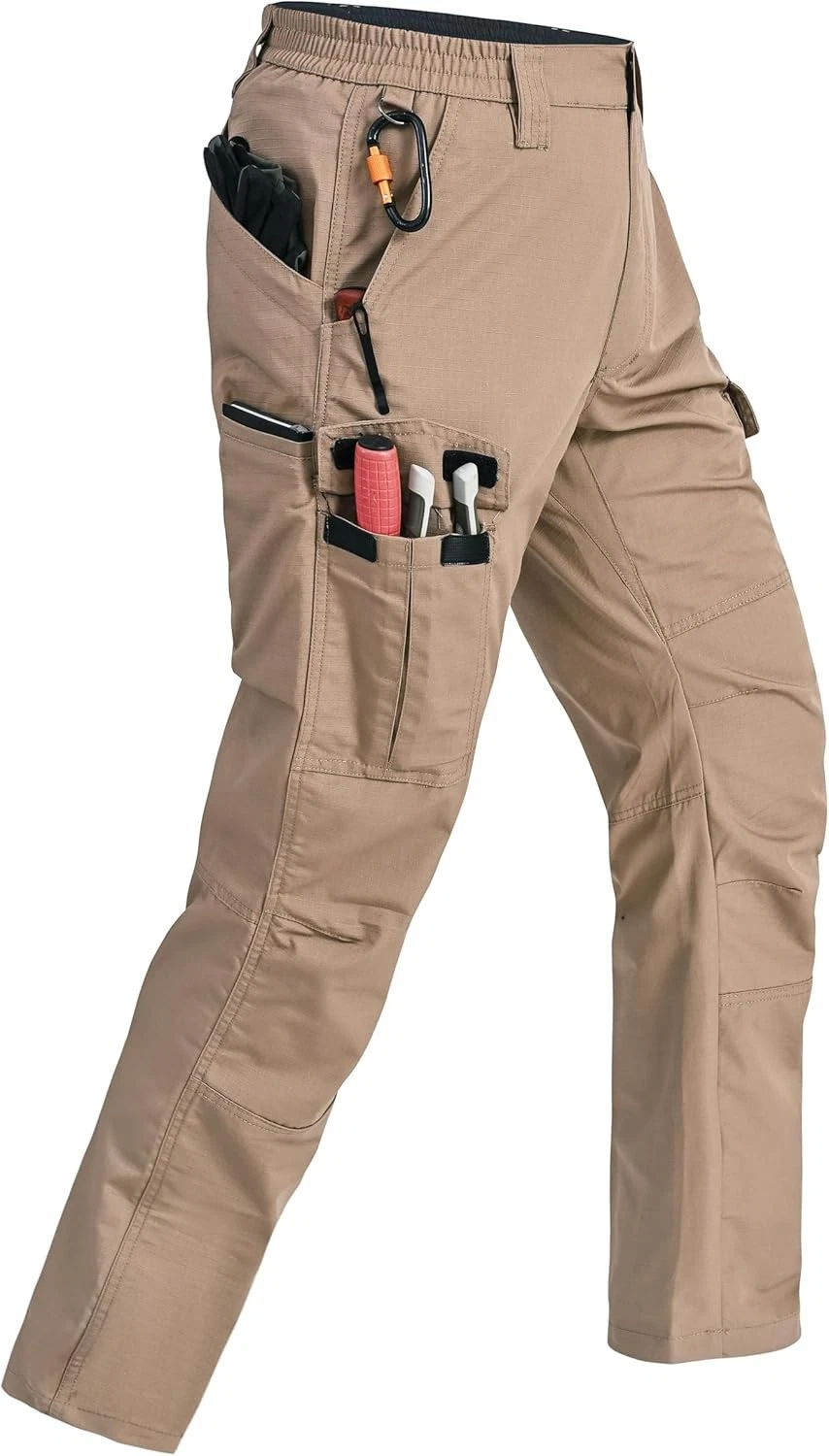 Mens Cargo Pants Ripstop Water Resistant Breathable Tactical Hiking Pants with 7