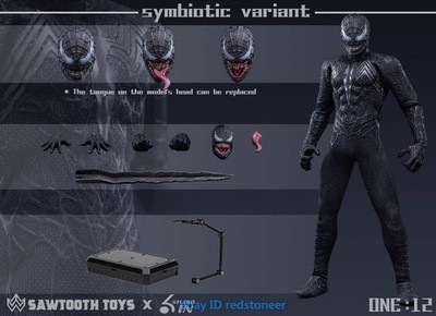 SAWTOOTH TOYS Symbiote Venom 1/12 Male Action Figure Model
