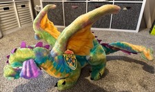 Melissa  Doug 40" Giant DRAGON Plush Stuffed Animal Toy Wired Wings EXC COND