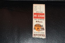 1973 49ERS AT BROWNS NFL TICKET STUB GREG PRUITT 1ST GAME IN NFL