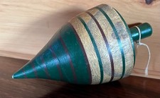 Folk Art Antique Large Wooden Toy Spinning Top - Late 1800s To Early 1900s
