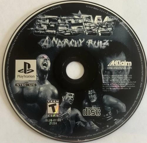 ECW: Anarchy Rulz (Sony PlayStation 1, PS1) DISC ONLY | NO TRACKING | M2164