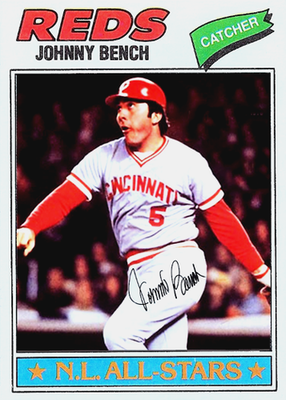 #ad JOHNNY BENCH 77 AS### BUY 5 GET 1 FREE ## or 30% OFF 12 OR MORE $4.99