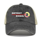 Detroit Diesel Car Machine Logo Printed Black Hat Trucker Cap Adjustable