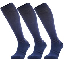 3 Pack Softball Soccer Socks Baseball Football Socks for Medium Navy Blue