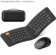 ProtoArc Ergonomic Foldable Keyboard Mouse, XKM03 Portable