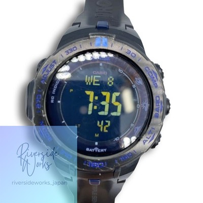 CASIO Solar Watch Digital Rubber Black PRW-3100YC