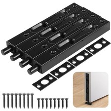 4 PCS 6 Inch Stainless Steel Concealed Hidden Door Bolt Latches Includes Screws