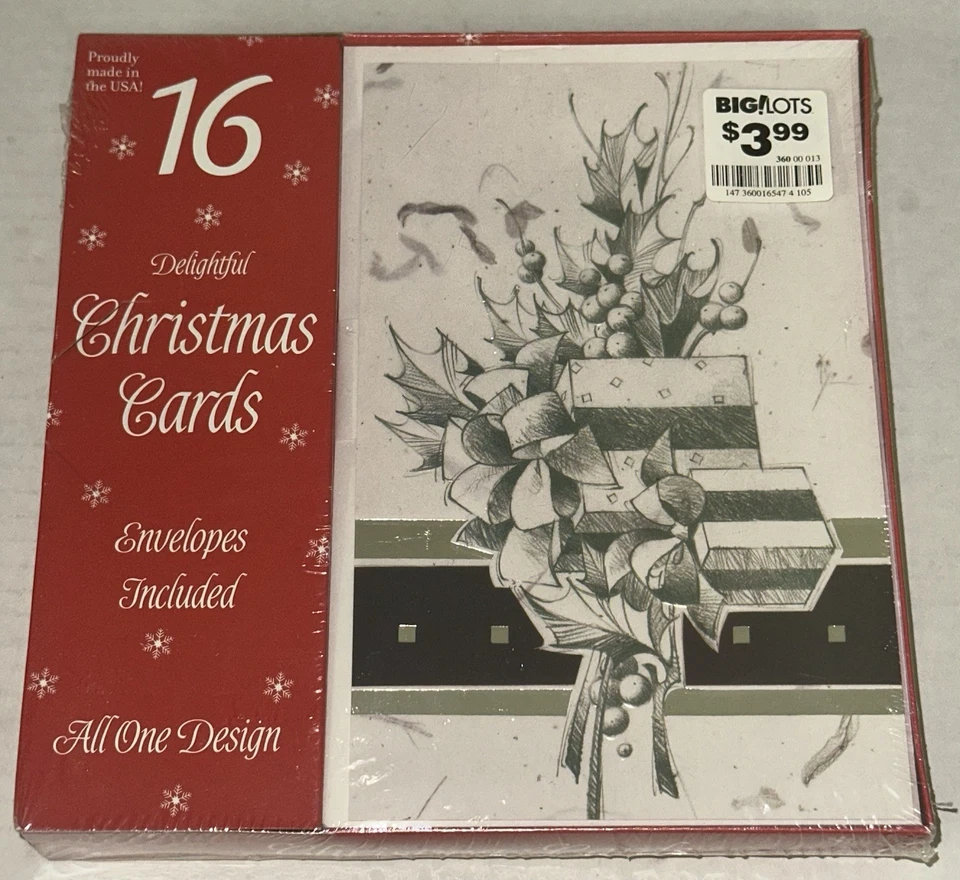 Vintage Graphic Holiday Photo Card 16pcs Envelopes Included New Fantus Paper Pro - Image 3 of 4