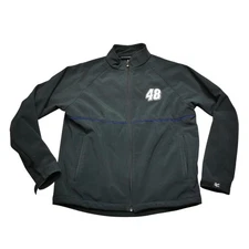 Jimmie Johnson 48 NASCAR Jacket Mens Medium Black Lowe's Racing Chase Authentics