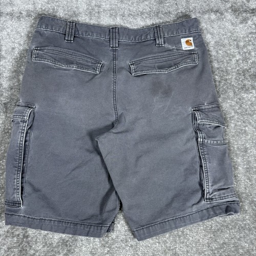 Carhartt Shorts Herren 34 grau Rugged Flex Relaxed Fit Cargo Canvas Workwear - Bild 2 von 10
