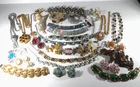 Large Lot Vintage Costume Jewelry Rhinestones, etc. Some Signed As Is
