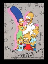 1990 TOPPS THE SIMPSONS STICKER #18 ALL-AMERICAN FAMILY MATT GROENING