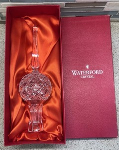 Waterford Crystal Tree Top Topper Xmas Ornament Star Ireland Great 10 1/2" Boxed