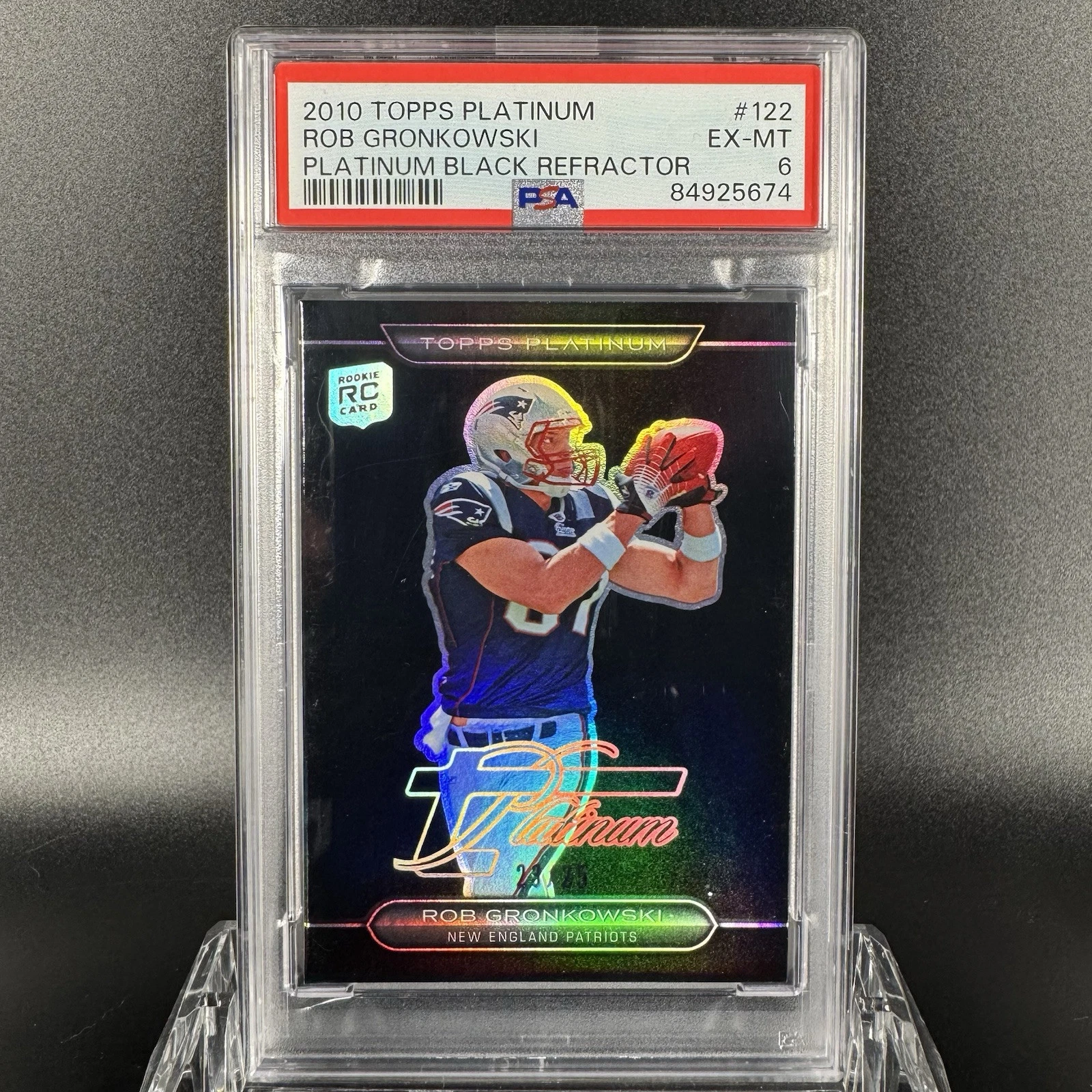 Rob Gronkowski Topps Platinum #122 Platinum Black Refractor