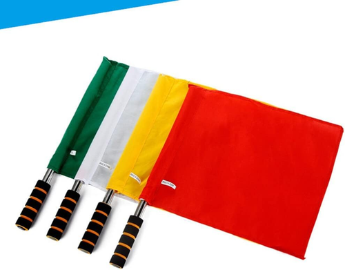 4Pcs Referee Flag Volleyball Line Judge Flags Stainless Steel Sponge Handle Trac - Picture 6 of 12