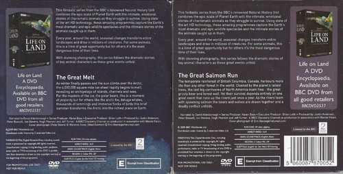NATURES GREAT EVENTS - GREAT MELT ~ GREAT SALMON RUN - MAIL PROMO DVD - Imagen 2 de 2