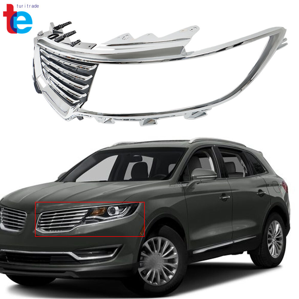 Turitrade Chrome Left Side Front Grille Assembly For 2016-2018 Lincoln MKX