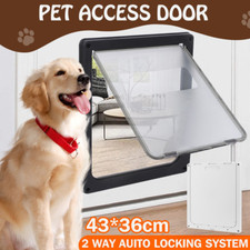 Extra Large Size 2 Way Lockable Pet Dog Cat Safe Security Brushy Flap Door AU