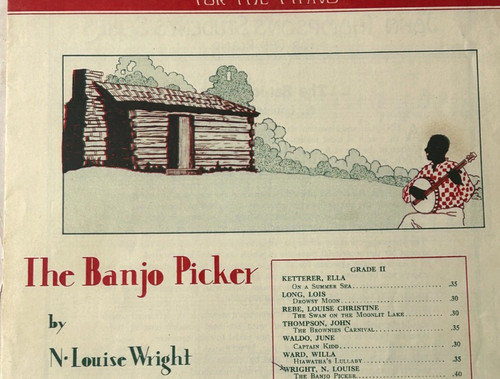 The Banjo Picker Louise Wright Sheet Music Chicago New York Rag Student Piano
