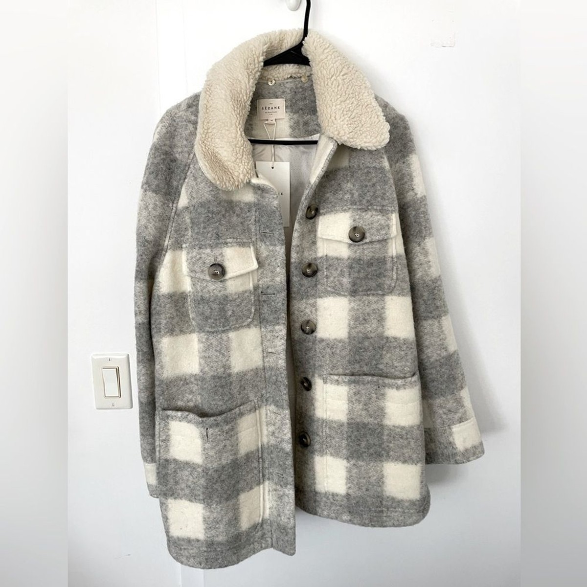 sezane eddy ジャケット Eddy Jacket - Middle Grey - Kid mohair - Sézane
