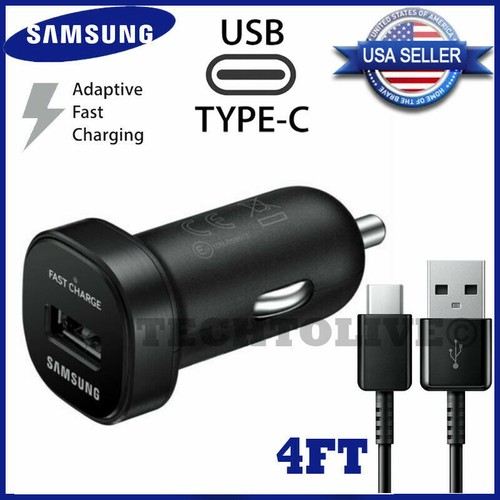 Fast Wall/Car Charger Type C USB-C Cable For OEM Samsung Galaxy S10 S9 S8 Note 8 - Picture 3 of 8