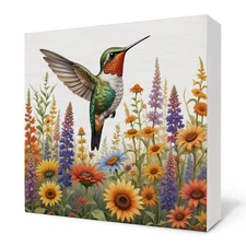Hummingbird Decor Wooden Box Sign, Hummingbird Decor for Home, Spring Summer ...