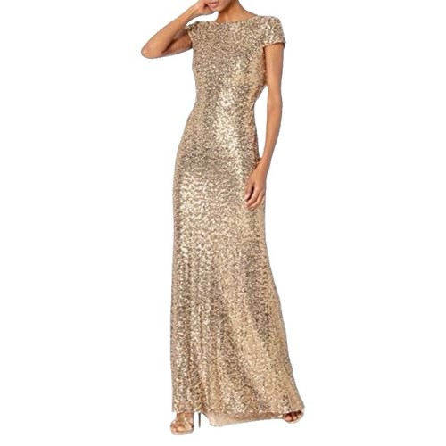 badgley mischka sequin shirt dress Badgley Mischka Women's Eyelet Lace Belted Midi-Dress - Yellow