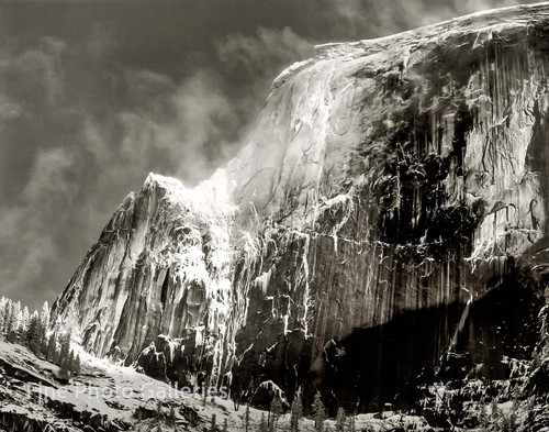 1955/80 Vintage ANSEL ADAMS Landscape Yosemite Half Dome Snow Tritone Photo Art
