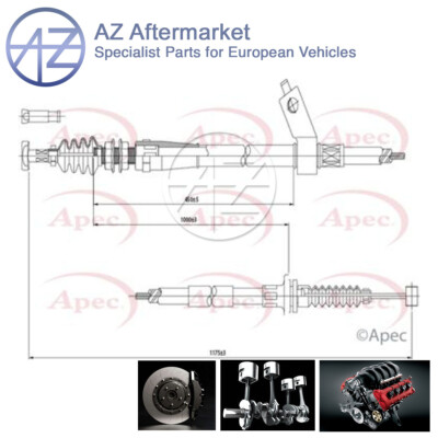 Fits Mazda MX-5 1990-1998 1.6 1.8 AZ Rear Right Hand Brake Cable NA0144410B