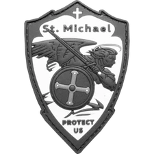 EL17-024 Saint Michael Patch St. Michael Patron Saint Police Military Protect Us