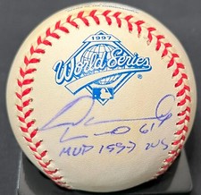 Livan Hernandez Florida Marlins Signed OML 1997 World Series Baseball JSA