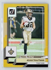 Adam Trautman 2022 Donruss Football #245 Premium Press Proof Gold